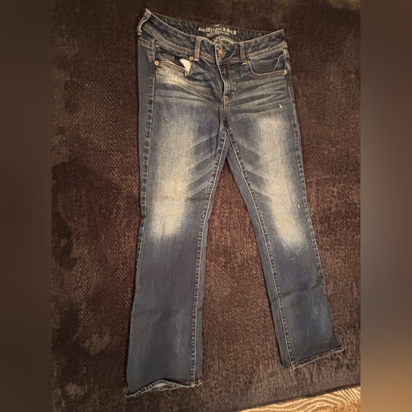 Women's AE Kick boot stretch Blue Jeans - Picture 2 of 2